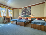 Pokój trzyosobowy<p>W pokoju trzyosobowym istnieje możliwość rozdzielenia łóżek tak, by zapewnić komfort każdemu!<p>